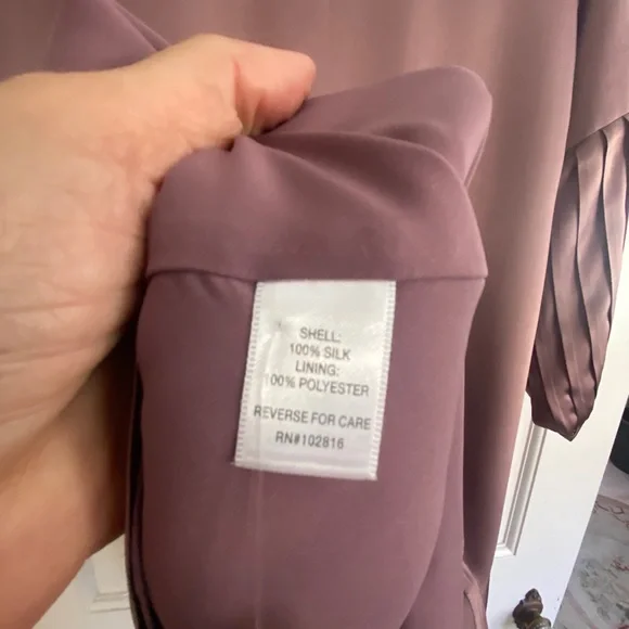 Garnet Hill rose-colored silk dress, sz 4 NWT - Picture 7 of 14